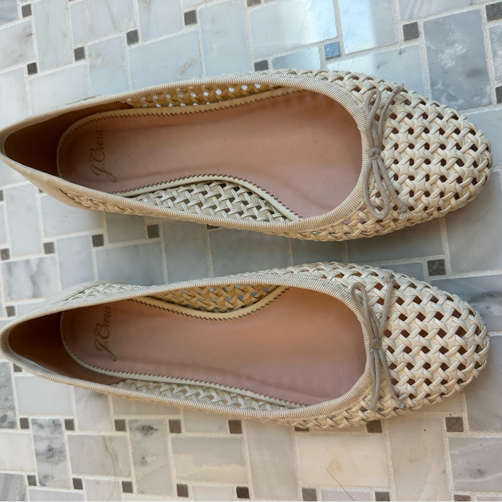 J. Crew Women's Beige Woven Flats
